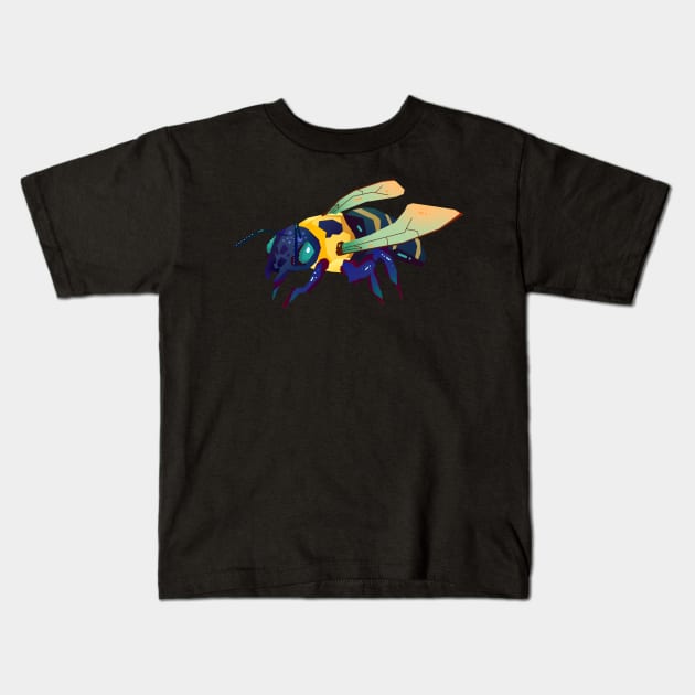 Galaxy Bee Honeybee Insect Bug Kids T-Shirt by banditotees